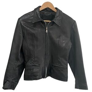 Laurence Roy Lambskin Leather Moto Jacket